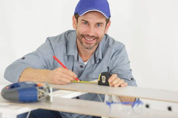 Carpenter Looking Camera — Stock Photo, Image