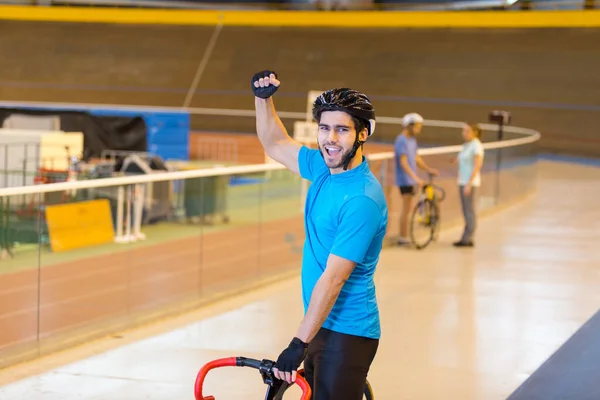 Portrait Happy Cyclist — 스톡 사진