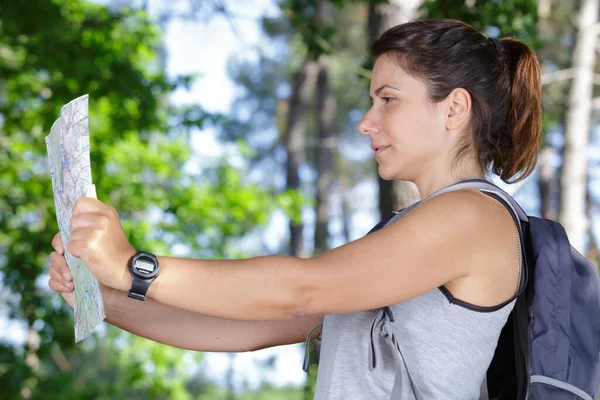 Hiker Map — Stock Photo, Image