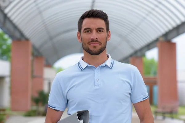 Portrait Étudiant Mature Plein Air — Photo