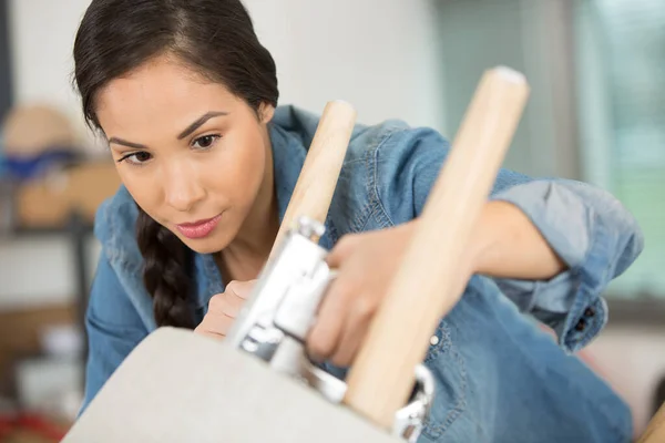 Pequeña Empresa Una Mujer Joven —  Fotos de Stock