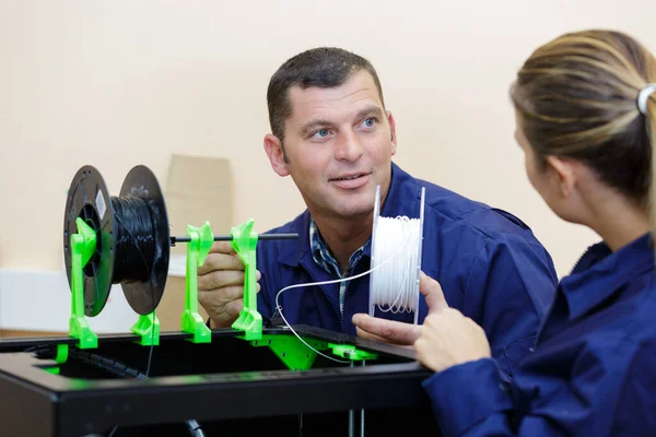 Kabels Aansluiten Afdrukmachine — Stockfoto