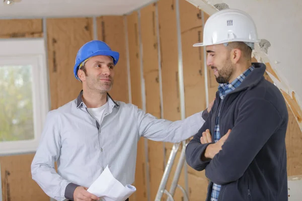 Porträtt Arkitekt Prisar Förmannen — Stockfoto