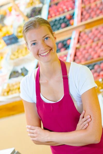 Supermarkt werknemer — Stockfoto