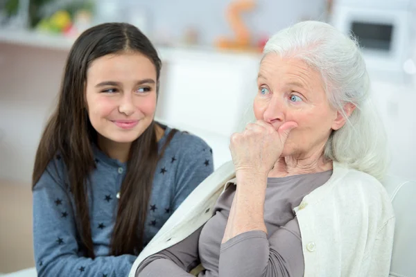 Spending time with grandma — Stock Photo, Image