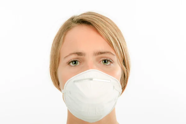 Wearing a mouth mask — Stock Photo, Image