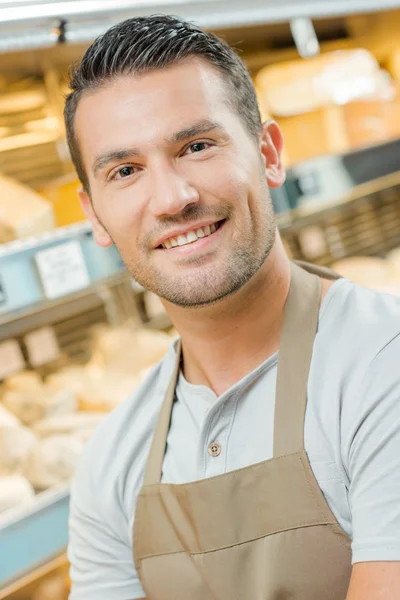Man stood in his bakery — Stock Photo, Image