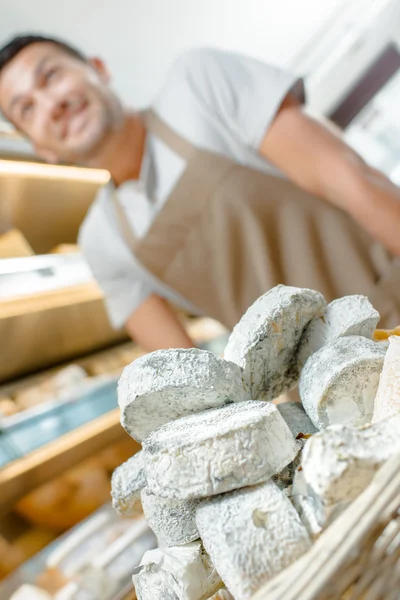 Cheese monger — Stock Photo, Image