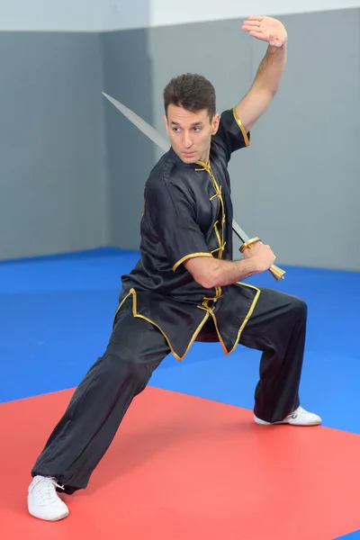 Japanese fighting stance — Stock Photo, Image