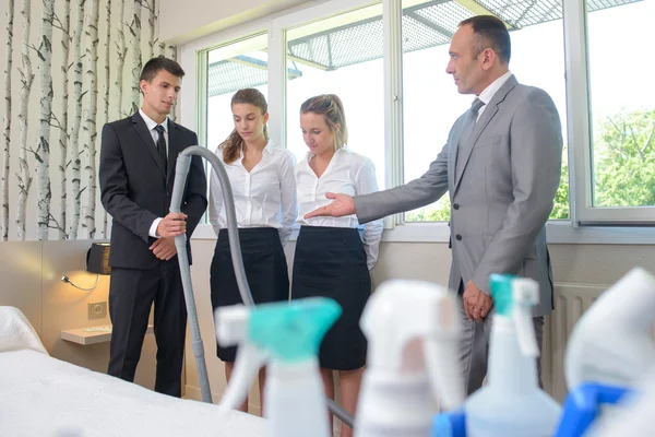 Cleaners and man  men — Stock Photo, Image