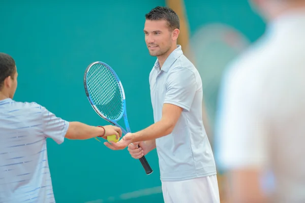 Ball boy and man — Stock Photo, Image