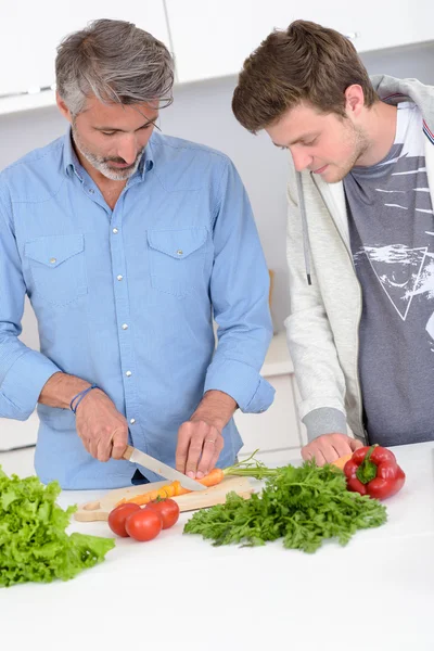 Preparing meal and two — Stock Photo, Image