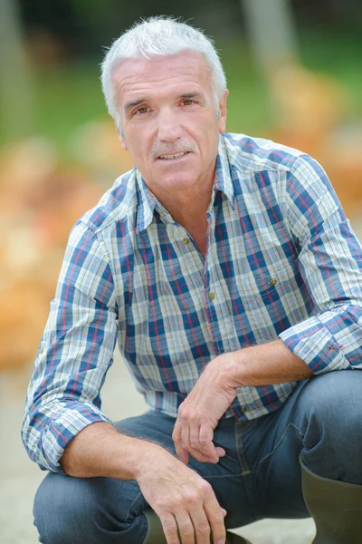 Farmer and old  mature — Stock Photo, Image