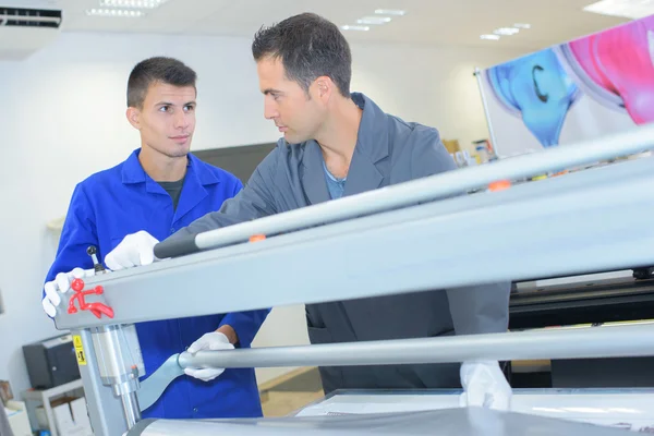 Officina di stampa e due — Foto Stock