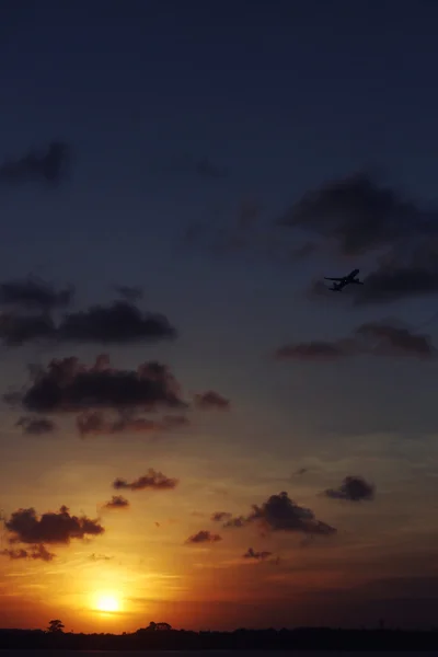 Foto de alta resolução de belo pôr do sol — Fotografia de Stock