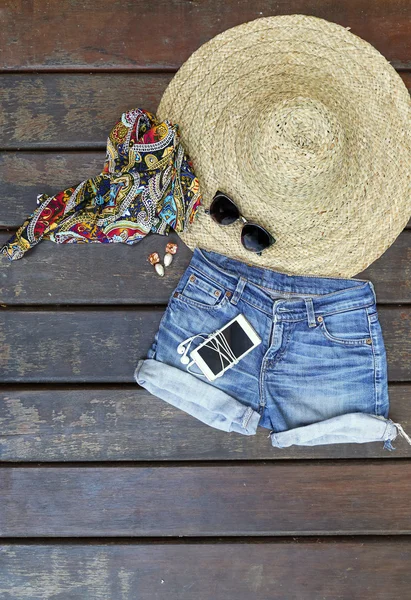 Summer music festival outfit — Stockfoto