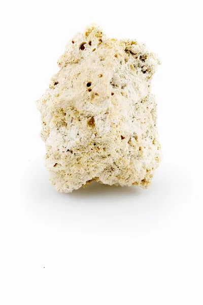 White lava rock from volcano on a white background — Stock Photo, Image