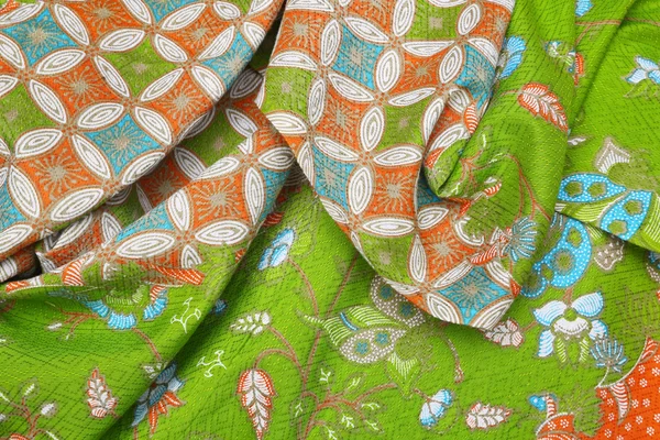 Fond textile texturé à motifs graphiques colorés — Photo