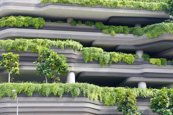 Green ecological building facade