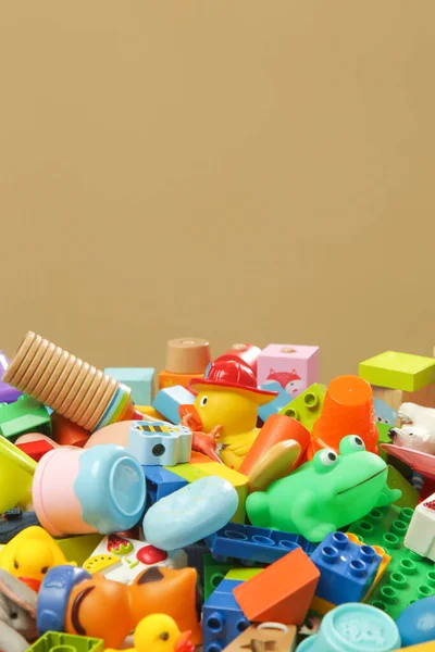 Pile Various Colorful Children Toys — Stock Photo, Image