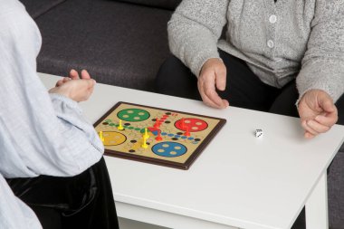 Torunumla masa oyunu oynayan yaşlı bir kadın ya da bakıcı. Alzheimer hastalığı ve bunamasının önlenmesi boş zamanlarında ve aktif sosyal yaşamlarda ilerlemesini yavaşlatır..