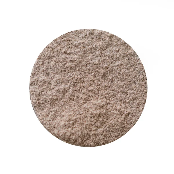 Beige Cosmetico Make Polvere Isolata Bianco — Foto Stock