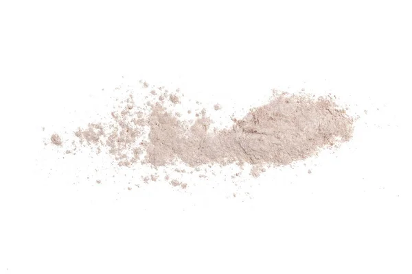 Cosmética Beige Polvo Maquillaje Aislado Blanco — Foto de Stock