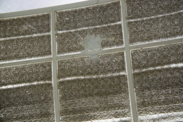 Close Image Very Dirty Air Conditioner Filter — Φωτογραφία Αρχείου