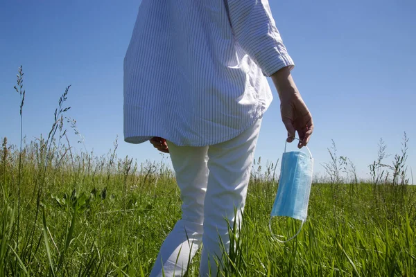 Das Coronavirus Ist Besiegt Das Ende Der Quarantäne Und Der — Stockfoto