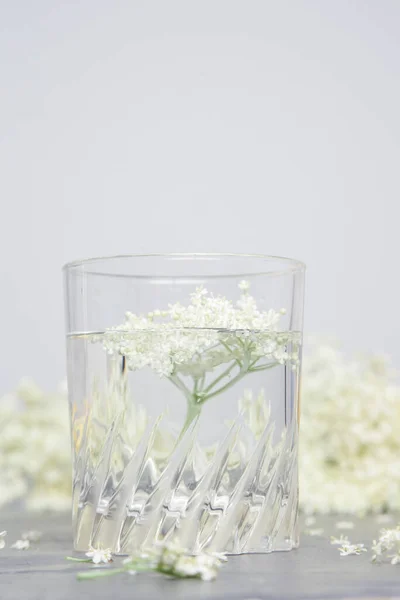 Ένα Ποτήρι Χυμό Από Λουλούδια — Φωτογραφία Αρχείου