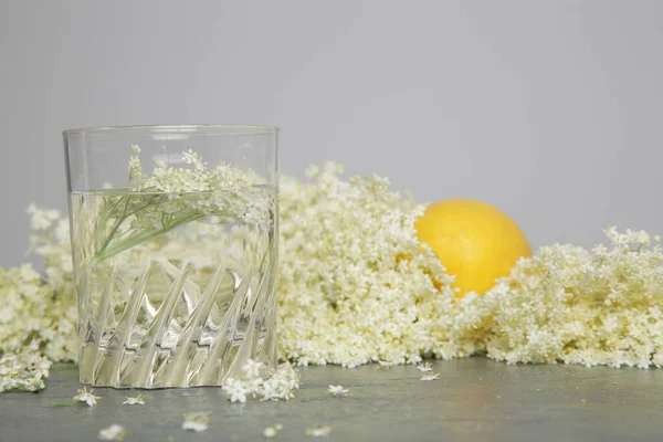 Glass Elderflower Juice — Stock Photo, Image