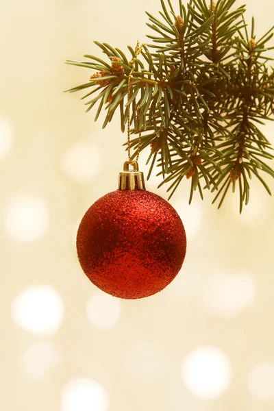 Röd bauble — Stockfoto