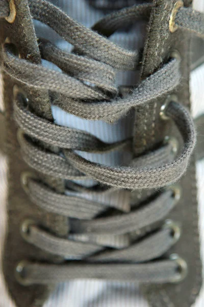 Blue shoelace — Stock Photo, Image