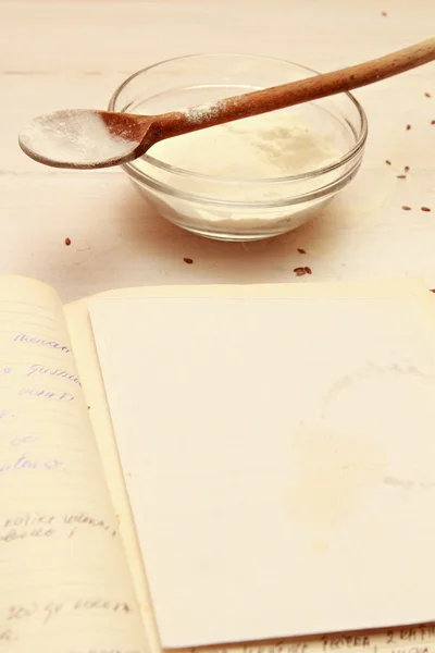 Blank paper for recipes — Stock Photo, Image