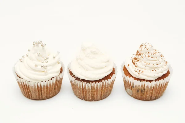 Cupcakes with cream frosting — Stock Photo, Image