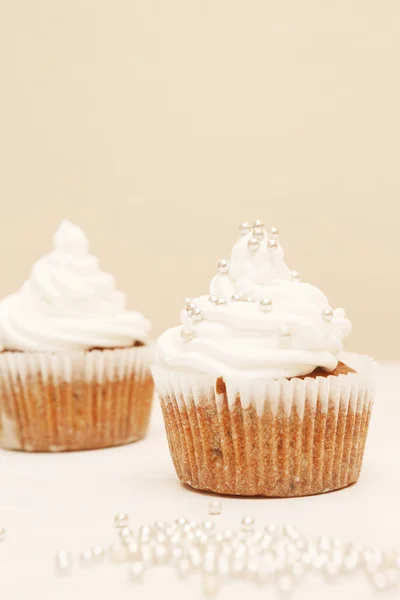 크림 컵 케이크 — 스톡 사진