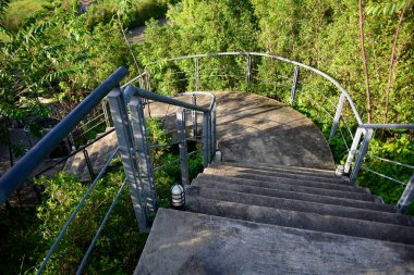 Landscape mountain view with the ladder at Phu Kaew, Khao Kao, Phetchabun, Thailand clipart
