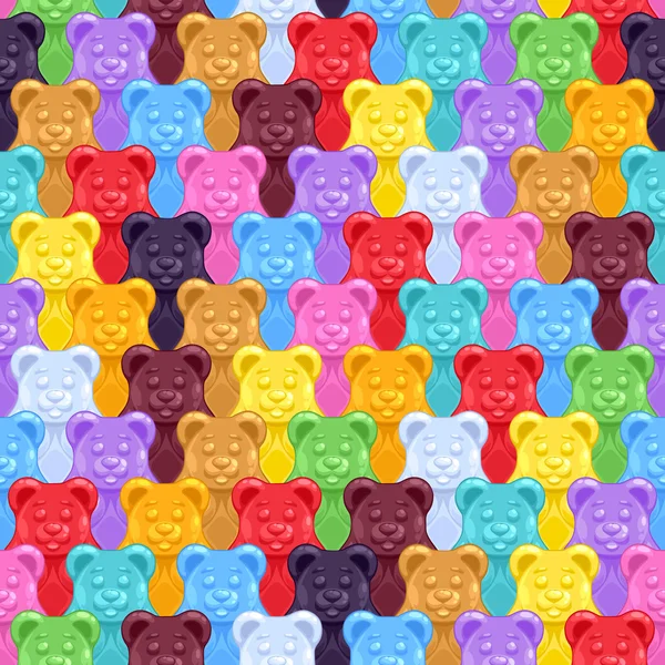 Seamless gummy bears candies background. Royalty Free Stock Illustrations