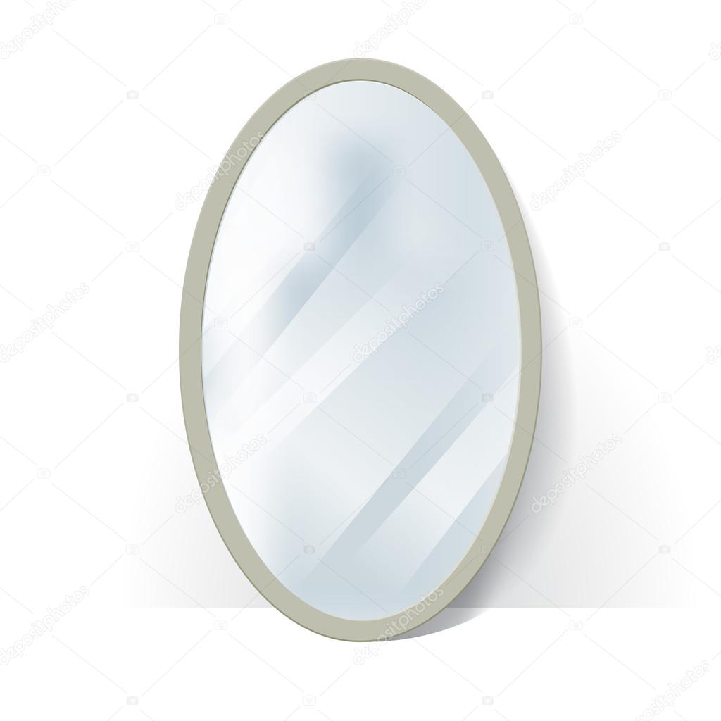 stor oval spegel