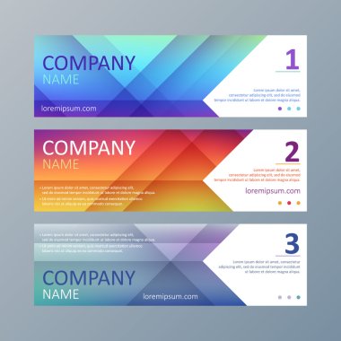 Set of geometric banners templates.