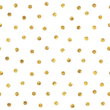 Seamless polka dot golden pattern.
