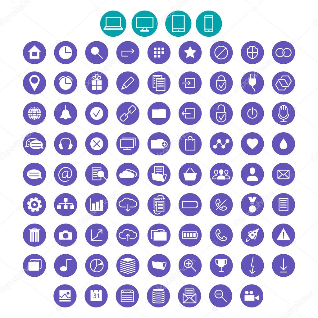 Set of icons for ui user interface mobile devices and web applications ...