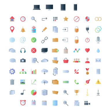 Set of icons for ui user interface mobile devices and web applications.