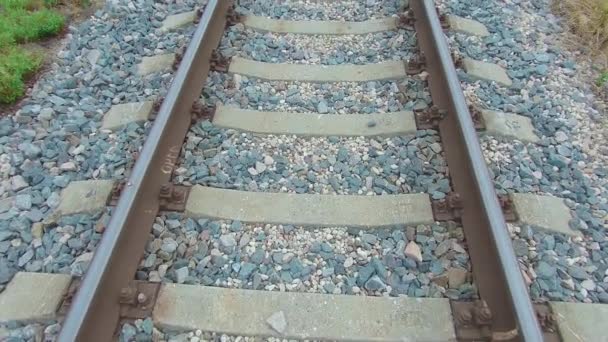 Avrupa Demiryolu Pisti Boyunca Yumuşak Hareket — Stok video