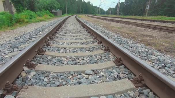 Reibungslose Bewegung auf der europäischen Eisenbahn — Stockvideo