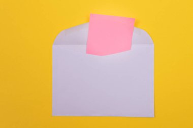 İçi Boş Pembe Kağıt Sayfalı Violet Zarfı