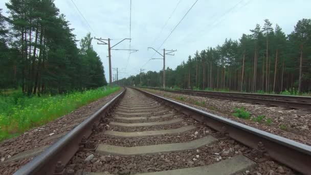 Легкий рух по Європейській залізниці — стокове відео