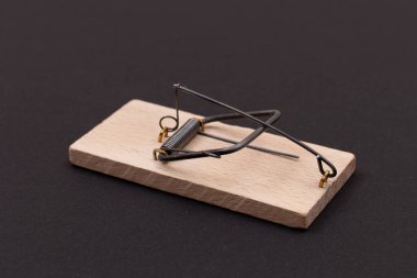 Tahta Fare Kapanı. Boş Dolu Fare Kapanı