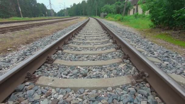 Avrupa Demiryolu Boyunca Yumuşak Hareket — Stok video
