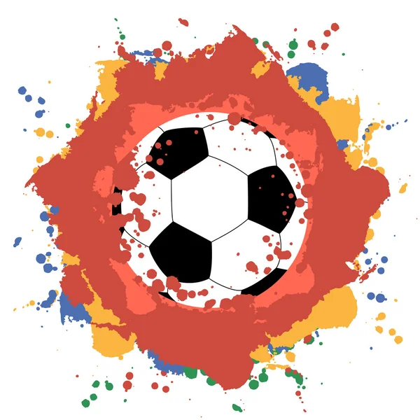 Soccer Championship. on watercolor background — Stock Vector